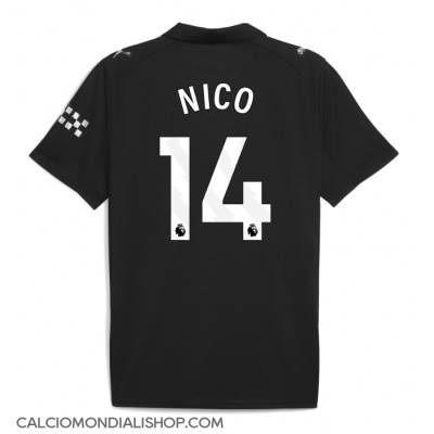 Maglie da calcio Manchester City Nico Gonzalez #14 Seconda Maglia 2025-26 Manica Corta Maglie da calcio Manchester City Nico Gonzalez #14 Seconda Maglia 2025-26 Manica Corta
